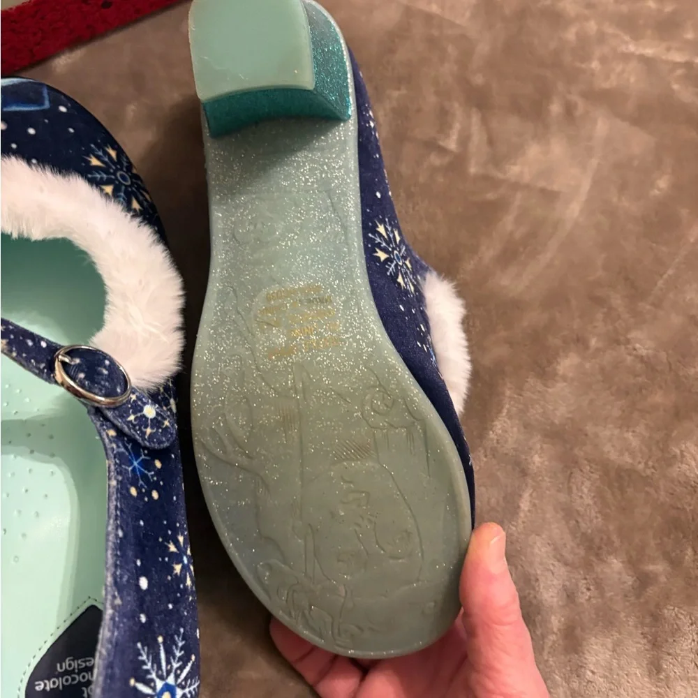 Elegant Blue Snowflake Heels - Picture 8 of 10